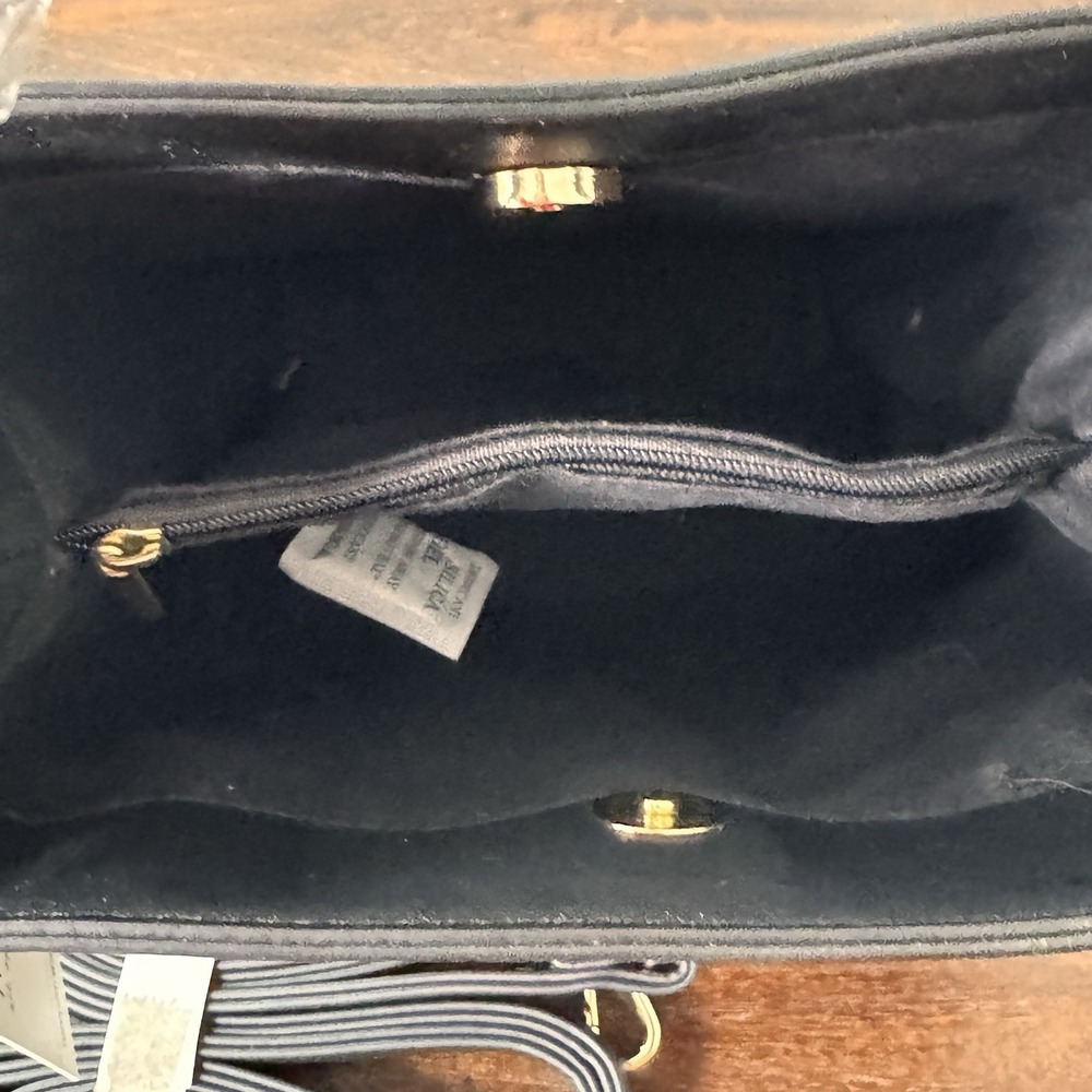 New Aota Elena Crossbody Bucket Bag‎ Black Mock Croc Vegan Leather Rachel Zoe - Picture 12 of 16